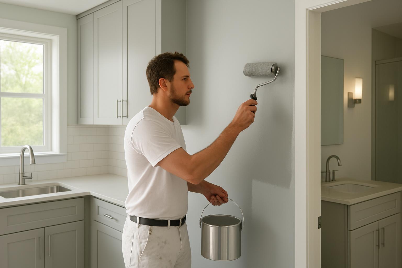 Illustration de peinture professionnelle : Peinture pour cuisines et salles de bain : comment faire le bon choix?